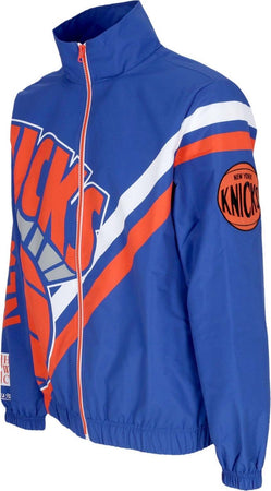 MITCHELL-&amp;-NESS-Giacca-a-Vento-Uomo-Nba-Exploded-Logo-Warm-Up-Jacket-Hardwood-Classics-Neykni-Royal-da-uomo