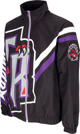 MITCHELL-&amp;-NESS-Giacca-a-Vento-Uomo-Nba-Exploded-Logo-Warm-Up-Jacket-Hardwood-Classics-Torrap-Black-da-uomo