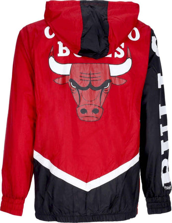 MITCHELL-&amp;-NESS-Giacca-a-Vento-Uomo-Nba-Undeniable-Full-Zip-Windbreaker-Hardwood-Classics-Chibul-Scarlet-da-uomo