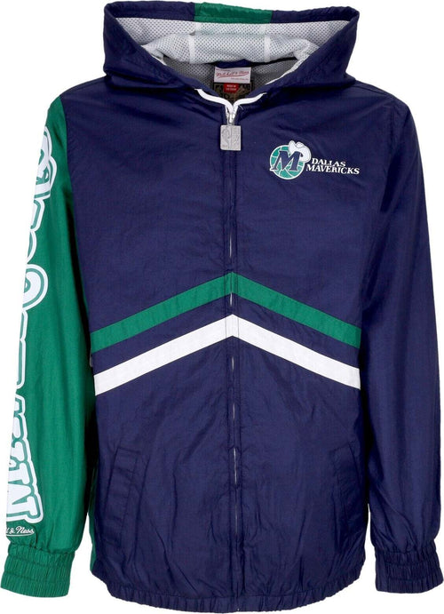 MITCHELL-&-NESS-Giacca-a-Vento-Uomo-Nba-Undeniable-Full-Zip-Windbreaker-Hardwood-Classics-Dalmav-Navy-da-uomo