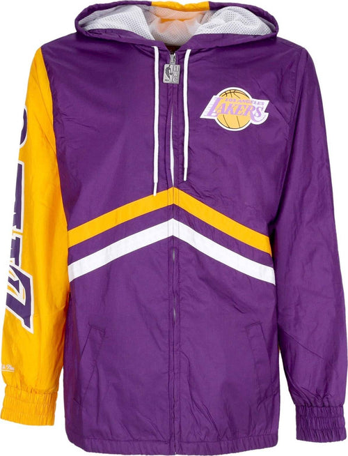 MITCHELL-&-NESS-Giacca-a-Vento-Uomo-Nba-Undeniable-Full-Zip-Windbreaker-Hardwood-Classics-Loslak-Purple-da-uomo