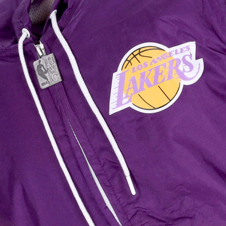 MITCHELL-&amp;-NESS-Giacca-a-Vento-Uomo-Nba-Undeniable-Full-Zip-Windbreaker-Hardwood-Classics-Loslak-Purple-da-uomo