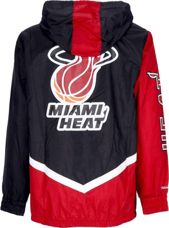 MITCHELL-&amp;-NESS-Giacca-a-Vento-Uomo-Nba-Undeniable-Full-Zip-Windbreaker-Hardwood-Classics-Miahea-Black-da-uomo