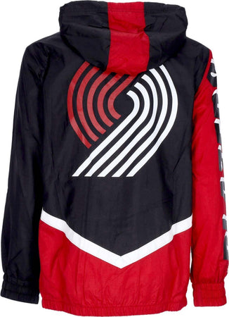 MITCHELL-&amp;-NESS-Giacca-a-Vento-Uomo-Nba-Undeniable-Full-Zip-Windbreaker-Hardwood-Classics-Porbla-Black-da-uomo