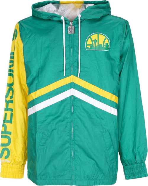 MITCHELL-&-NESS-Giacca-a-Vento-Uomo-Nba-Undeniable-Full-Zip-Windbreaker-Hardwood-Classics-Seasup-Kelly-Green-da-uomo