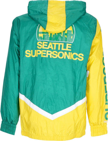 MITCHELL-&amp;-NESS-Giacca-a-Vento-Uomo-Nba-Undeniable-Full-Zip-Windbreaker-Hardwood-Classics-Seasup-Kelly-Green-da-uomo