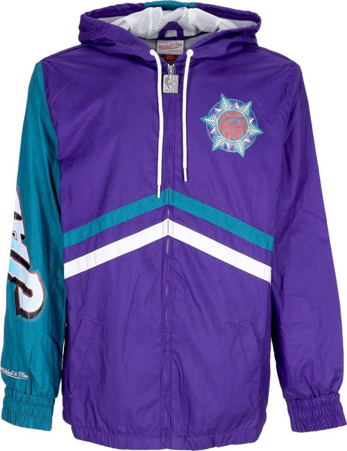 MITCHELL-&-NESS-Giacca-a-Vento-Uomo-Nba-Undeniable-Full-Zip-Windbreaker-Hardwood-Classics-Utajaz-Purple-da-uomo