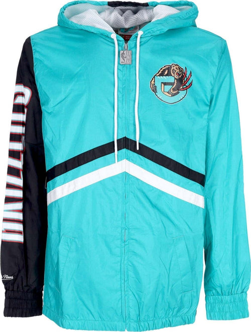 MITCHELL-&-NESS-Giacca-a-Vento-Uomo-Nba-Undeniable-Full-Zip-Windbreaker-Hardwood-Classics-Vangri-Teal-da-uomo