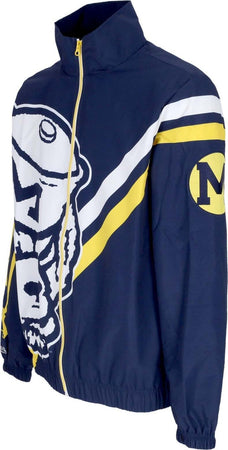 MITCHELL-&amp;-NESS-Giacca-a-Vento-Uomo-Ncaa-Exploded-Logo-Warm-Up-Jacket-Micwol-Navy-da-uomo