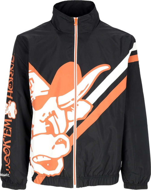 MITCHELL-&-NESS-Giacca-a-Vento-Uomo-Ncaa-Exploded-Logo-Warm-Up-Jacket-Texlon-Black-da-uomo