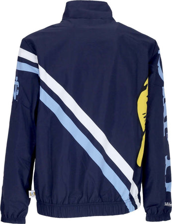 MITCHELL-&amp;-NESS-Giacca-a-Vento-Uomo-Ncaa-Exploded-Logo-Warm-Up-Jacket-Unchee-Navy-da-uomo