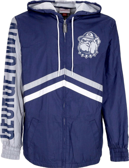 MITCHELL-&-NESS-Giacca-a-Vento-Uomo-Ncaa-Undeniable-Full-Zip-Windbreaker-Geohoy-Navy-da-uomo