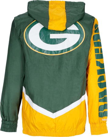 MITCHELL-&amp;-NESS-Giacca-a-Vento-Uomo-Nfl-Undeniable-Full-Zip-Windbreaker-Grepac-Dark-Green-da-uomo