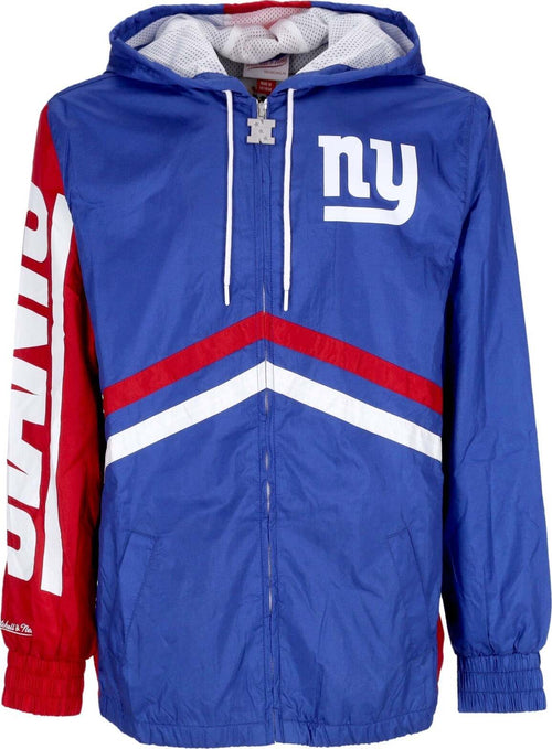 MITCHELL-&-NESS-Giacca-a-Vento-Uomo-Nfl-Undeniable-Full-Zip-Windbreaker-Neygia-Royal-da-uomo