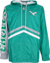 MITCHELL-&-NESS-Giacca-a-Vento-Uomo-Nfl-Undeniable-Full-Zip-Windbreaker-Phieag-Kelly-Green-da-uomo