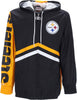 MITCHELL-&amp;-NESS-Giacca-a-Vento-Uomo-Nfl-Undeniable-Full-Zip-Windbreaker-Pitste-Black-da-uomo