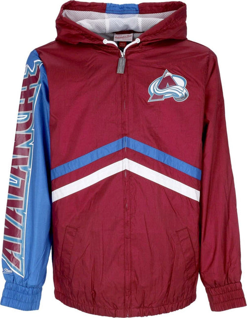 MITCHELL-&-NESS-Giacca-a-Vento-Uomo-Nhl-Undeniable-Full-Zip-Windbreaker-Colava-Cardinal-da-uomo