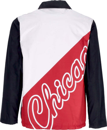 MITCHELL-&amp;-NESS-Giacca-Coach-Jacket-Uomo-Nba-Big-Face-Coach-Jacket-5.0-Hardwood-Classics-Chibul-Black-da-uomo
