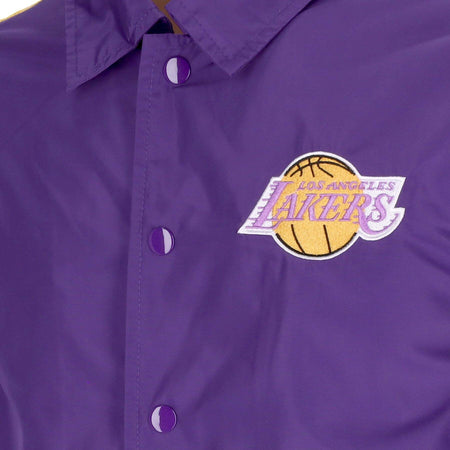MITCHELL-&amp;-NESS-Giacca-Coach-Jacket-Uomo-Nba-Big-Face-Coach-Jacket-5.0-Hardwood-Classics-Loslak-Purple-da-uomo