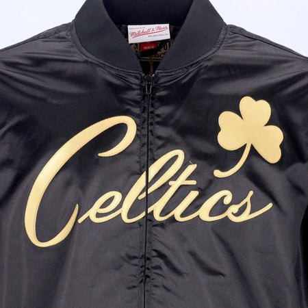 MITCHELL-&amp;-NESS-Giacchetta-Uomo-Nba-Big-Face-4.0-Satin-Jacket-Hardwood-Classics-Boscel-Black/original-Team-Colors-da-uomo