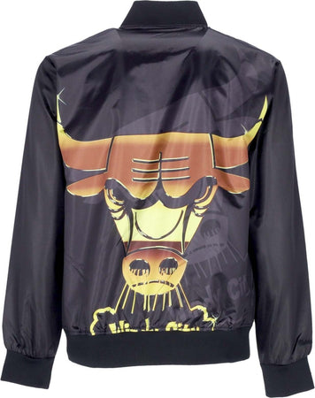 MITCHELL-&amp;-NESS-Giacchetta-Uomo-Nba-Big-Face-4.0-Satin-Jacket-Hardwood-Classics-Chibul-Black/original-Team-Colors-da-uomo