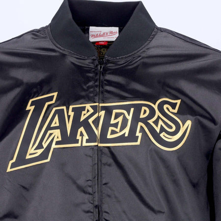 MITCHELL-&amp;-NESS-Giacchetta-Uomo-Nba-Big-Face-4.0-Satin-Jacket-Hardwood-Classics-Loslak-Black/original-Team-Colors-da-uomo