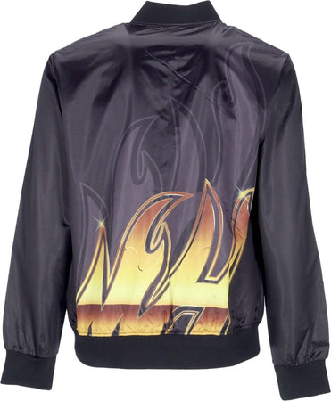 MITCHELL-&amp;-NESS-Giacchetta-Uomo-Nba-Big-Face-4.0-Satin-Jacket-Hardwood-Classics-Miahea-Black/original-Team-Colors-da-uomo