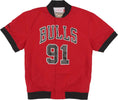 MITCHELL-&amp;-NESS-Giacchetta-Uomo-Nba-Off-Court-Warm-Up-Jacket-No-91-Dennis-Rodman-Chibul-Original-Team-Colors-da-uomo