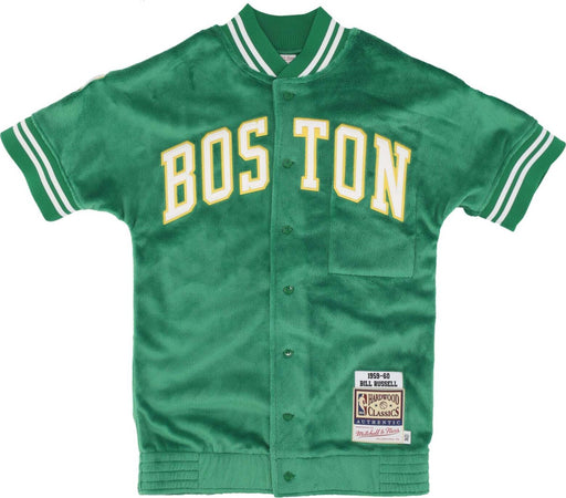 MITCHELL-&amp;-NESS-Giacchetta-Uomo-Nba-Shooting-Shirt-1959-No-6-Bill-Russell-Boscel-Original-Team-Colors-da-uomo