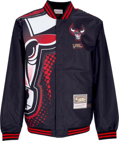 MITCHELL-&amp;-NESS-Giubbotto-Bomber-Uomo-Nba-Big-Face-7.0-Jacket-Chibul-Black-da-uomo