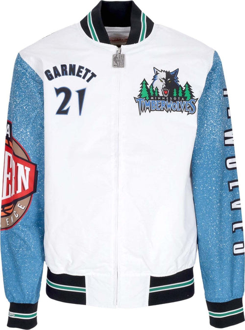 MITCHELL-&-NESS-Giubbotto-Bomber-Uomo-Nba-Burst-Warm-Up-Jacket-No-21-Kevin-Garnett-Mintim-Multi/white-da-uomo