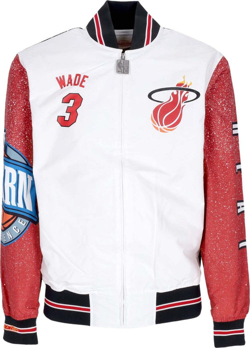 MITCHELL-&-NESS-Giubbotto-Bomber-Uomo-Nba-Burst-Warm-Up-Jacket-No-3-Dwyane-Wade-Miahea-Multi/white-da-uomo