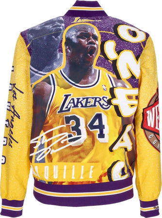 MITCHELL-&amp;-NESS-Giubbotto-Bomber-Uomo-Nba-Burst-Warm-Up-Jacket-No-34-Shaquille-O'neal-Loslak-Multi/white-da-uomo