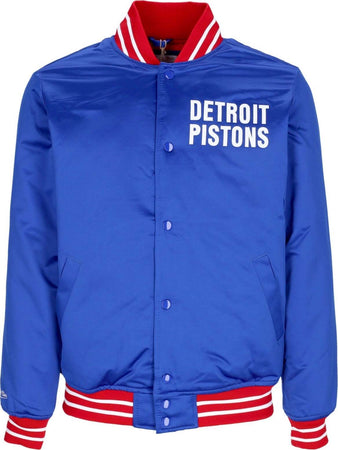 MITCHELL-&amp;-NESS-Giubbotto-Bomber-Uomo-Nba-Heavyweight-Satin-Jacket-Detpis-Original-Team-Colors-da-uomo