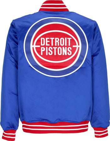 MITCHELL-&amp;-NESS-Giubbotto-Bomber-Uomo-Nba-Heavyweight-Satin-Jacket-Detpis-Original-Team-Colors-da-uomo
