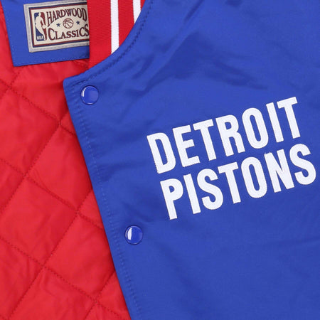 MITCHELL-&amp;-NESS-Giubbotto-Bomber-Uomo-Nba-Heavyweight-Satin-Jacket-Detpis-Original-Team-Colors-da-uomo