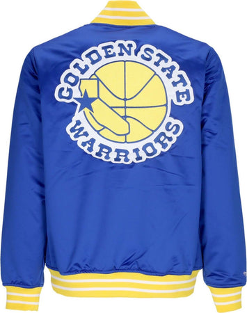 MITCHELL-&amp;-NESS-Giubbotto-Bomber-Uomo-Nba-Heavyweight-Satin-Jacket-Golwar-Original-Team-Colors-da-uomo