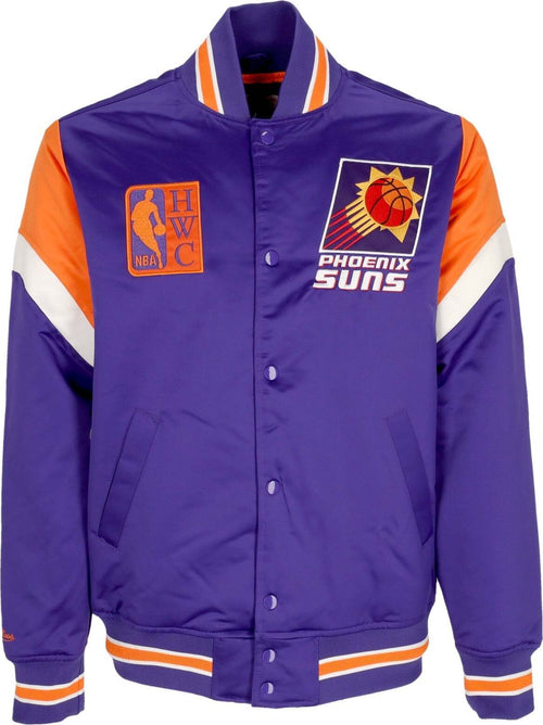 MITCHELL-&-NESS-Giubbotto-Bomber-Uomo-Nba-Heavyweight-Satin-Jacket-Phosun-Original-Team-Colors-da-uomo