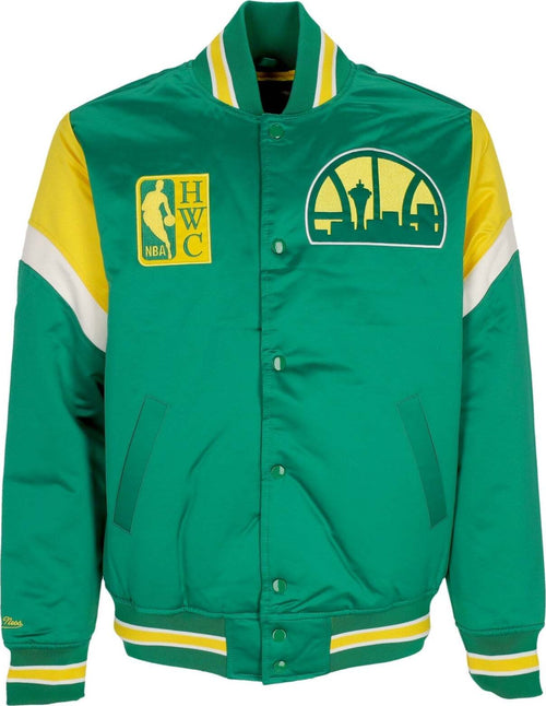 MITCHELL-&-NESS-Giubbotto-Bomber-Uomo-Nba-Heavyweight-Satin-Jacket-Seasup-Original-Team-Colors-da-uomo