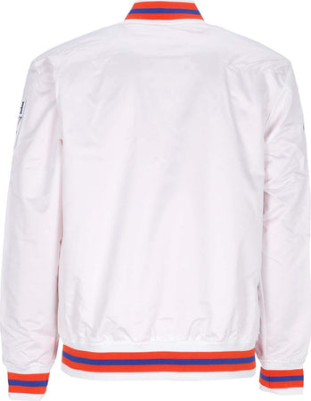 MITCHELL-&amp;-NESS-Giubbotto-Bomber-Uomo-Nba-Hometown-Lw-Satin-Jacket-Hardwood-Classics-Neykni-White-da-uomo