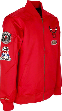 MITCHELL-&amp;-NESS-Giubbotto-Bomber-Uomo-Nba-Lightweight-Satin-Bomber-Chibul-Original-Team-Colors-da-uomo
