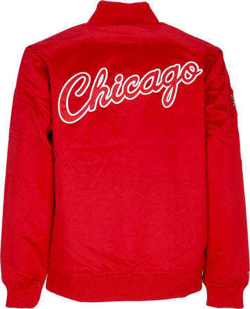 MITCHELL-&amp;-NESS-Giubbotto-Bomber-Uomo-Nba-Lightweight-Satin-Bomber-Chibul-Original-Team-Colors-da-uomo