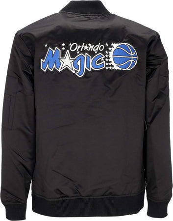 MITCHELL-&amp;-NESS-Giubbotto-Bomber-Uomo-Nba-Lightweight-Satin-Bomber-Orlmag-Original-Team-Colors-da-uomo