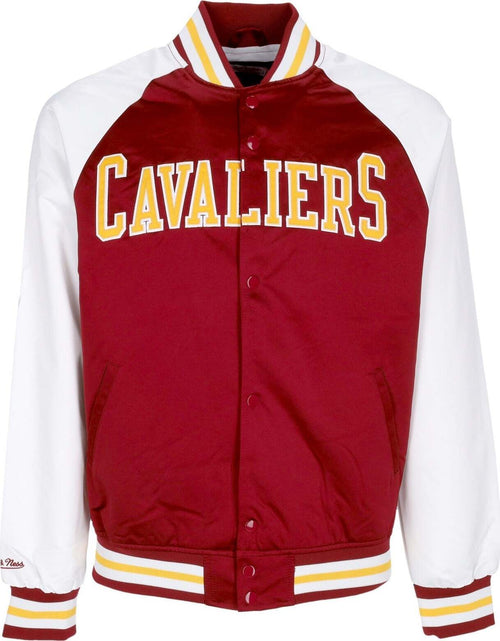 MITCHELL-&-NESS-Giubbotto-Bomber-Uomo-Nba-Primetime-Lw-Satin-Jacket-Hardwood-Classics-Clecav-Cardinal-da-uomo
