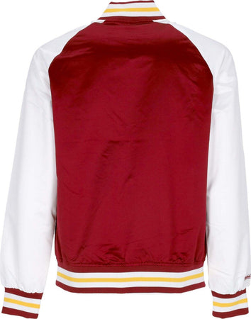 MITCHELL-&amp;-NESS-Giubbotto-Bomber-Uomo-Nba-Primetime-Lw-Satin-Jacket-Hardwood-Classics-Clecav-Cardinal-da-uomo