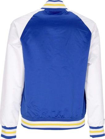 MITCHELL-&amp;-NESS-Giubbotto-Bomber-Uomo-Nba-Primetime-Lw-Satin-Jacket-Hardwood-Classics-Golwar-Royal-da-uomo