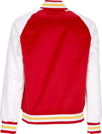 MITCHELL-&amp;-NESS-Giubbotto-Bomber-Uomo-Nba-Primetime-Lw-Satin-Jacket-Hardwood-Classics-Houroc-Scarlet-da-uomo