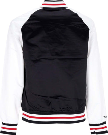 MITCHELL-&amp;-NESS-Giubbotto-Bomber-Uomo-Nba-Primetime-Lw-Satin-Jacket-Hardwood-Classics-Miahea-Black-da-uomo