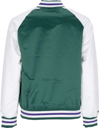 MITCHELL-&amp;-NESS-Giubbotto-Bomber-Uomo-Nba-Primetime-Lw-Satin-Jacket-Hardwood-Classics-Milbuc-Dark-Green-da-uomo