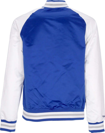 MITCHELL-&amp;-NESS-Giubbotto-Bomber-Uomo-Nba-Primetime-Lw-Satin-Jacket-Hardwood-Classics-Orlmag-Royal-da-uomo